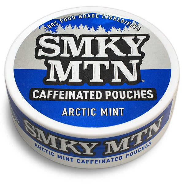 Smokey Mountain Caffeinated Pouches - Arctic Mint - Tobacco Free and Nicotine Free - 1 Can - 15 Pouches Per Can 1775