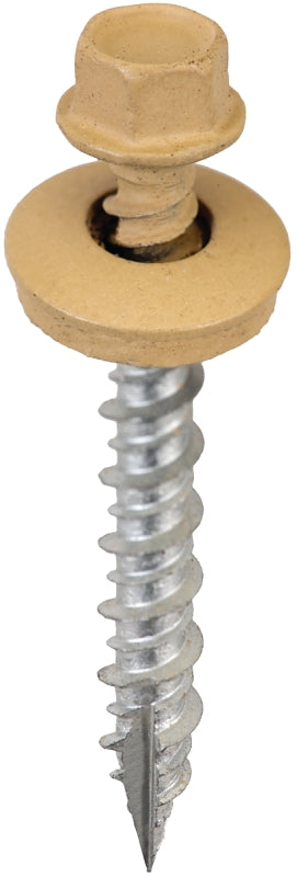 Acorn SW-MW15MT250 mocha tan #9 x 1-1/2 in hex head roofing screw with EPDM washer