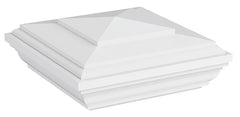 Barrette YardSmart 73012500 New England Top with Glue Vinyl Railing, 4" x 4", White