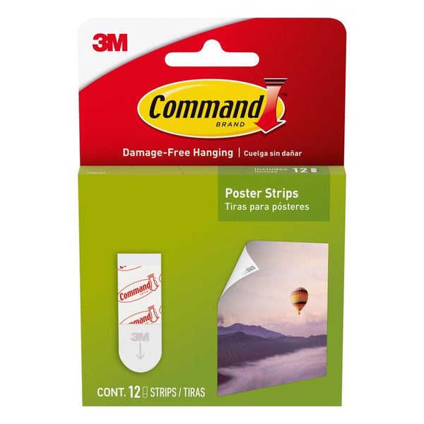 3M, 17024ES, adhesive mounting strips, White