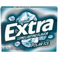 EXTRA Gum Polar Ice Sugar Free Chewing Gum, Single Pack, 15 Sticks 110473