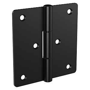 National Hardware N166-024 4.6-in Modern Square Black Gate Hinge, 2 Count