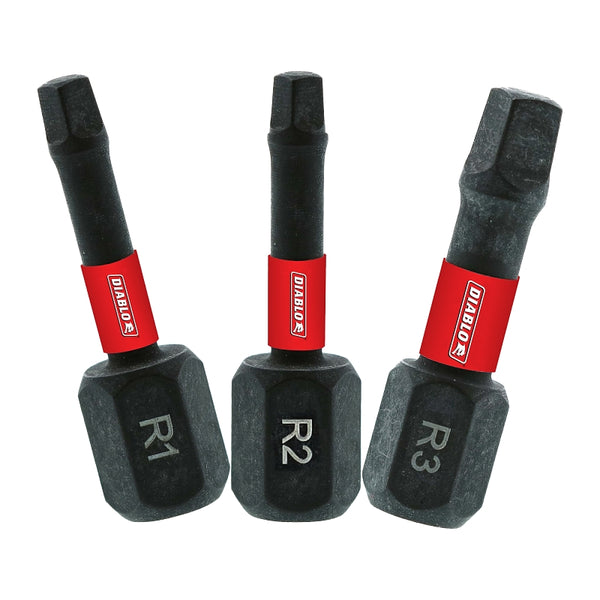Diablo DSQV1-S3 1 in. Square Drive Bit Assorted Pack (3-Piece)