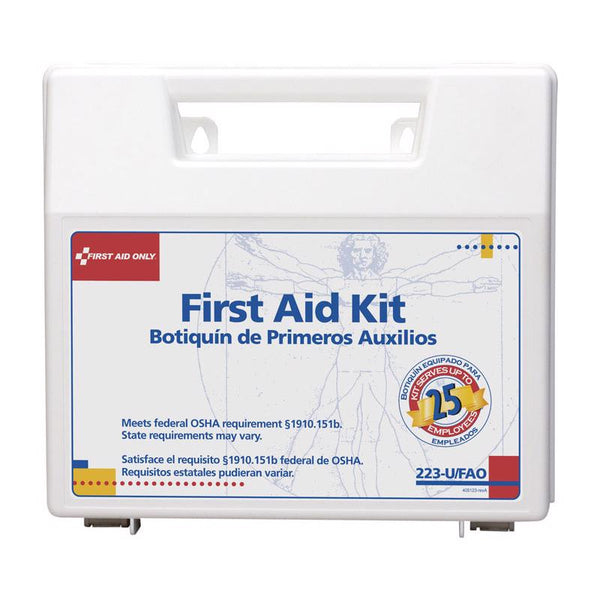 First Aid Only 223-U 25 Person Bulk First Aid Kit, 106-Piece Kit, White