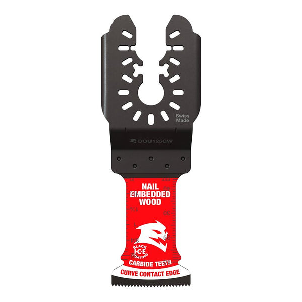 Diablo AMPED Demo Demon Universal Fit Carbide Oscillating Blade for Nail-Embedded Wood - 1-1/4" Cutting Width, 1-3/4" Cutting Depth - DOU125CW