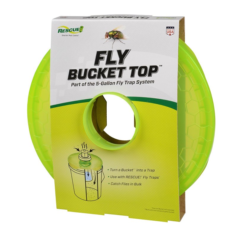 RESCUE! Fly Bucket Top for 5-Gallon Buckets - Turn a Bucket into a Fly Trap