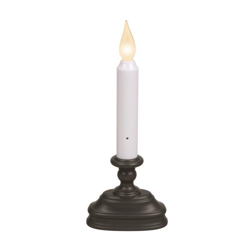 Xodus Innovations FPC1320A Battery Operated 9 inch Window Candle with Tilt to Change Flame Color and Dusk to Dawn Light Sensor Timer, Black/Antique Bronze
