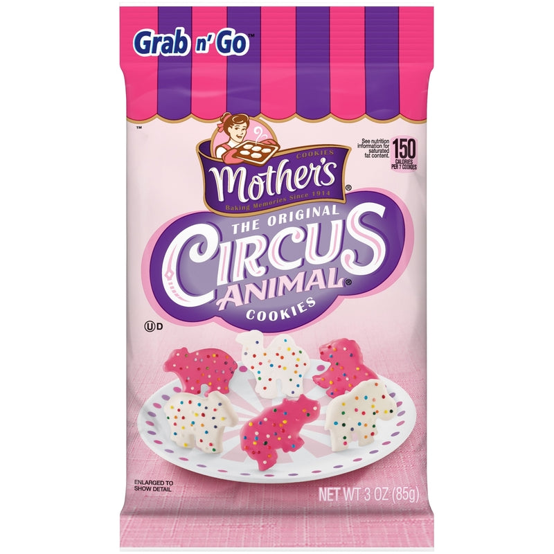 Mothers Circus Animal Grab n'Go Original Cookies 3 oz