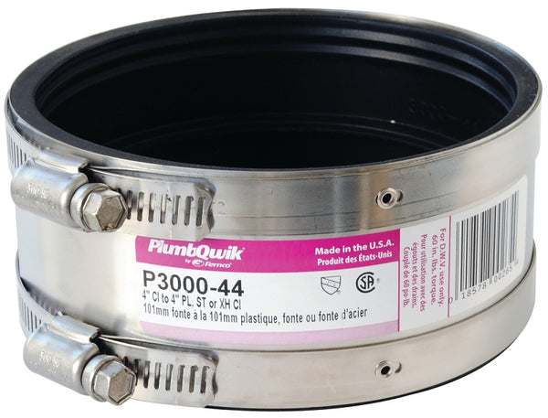 FERNCO P3000-44 Proflex Shielded Specialty Couplings, 4", Chrome