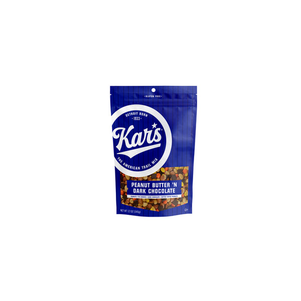 Kar's Nuts Peanut Butter 'N Dark Chocolate Trail Mix, 12 oz Resealable Pouches - Pack of 1 - Gluten-Free Snacks 1837