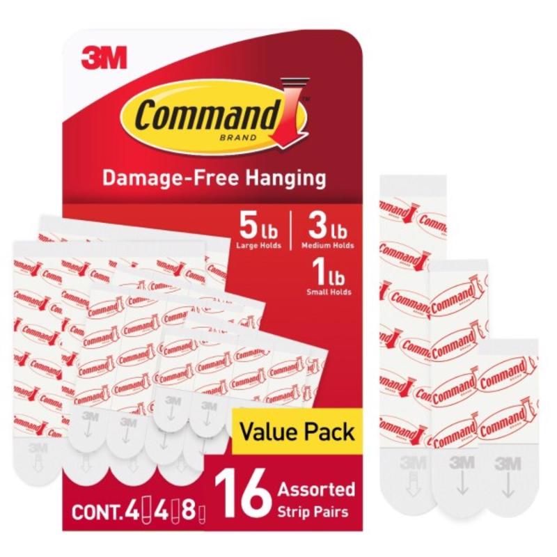 Command Strips 17200CL Command Adhesive Strips 17200-16ESF