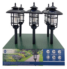 Boston Harbor 26074 Solar Stake Light with Led Filament, Black (Pack of 6)