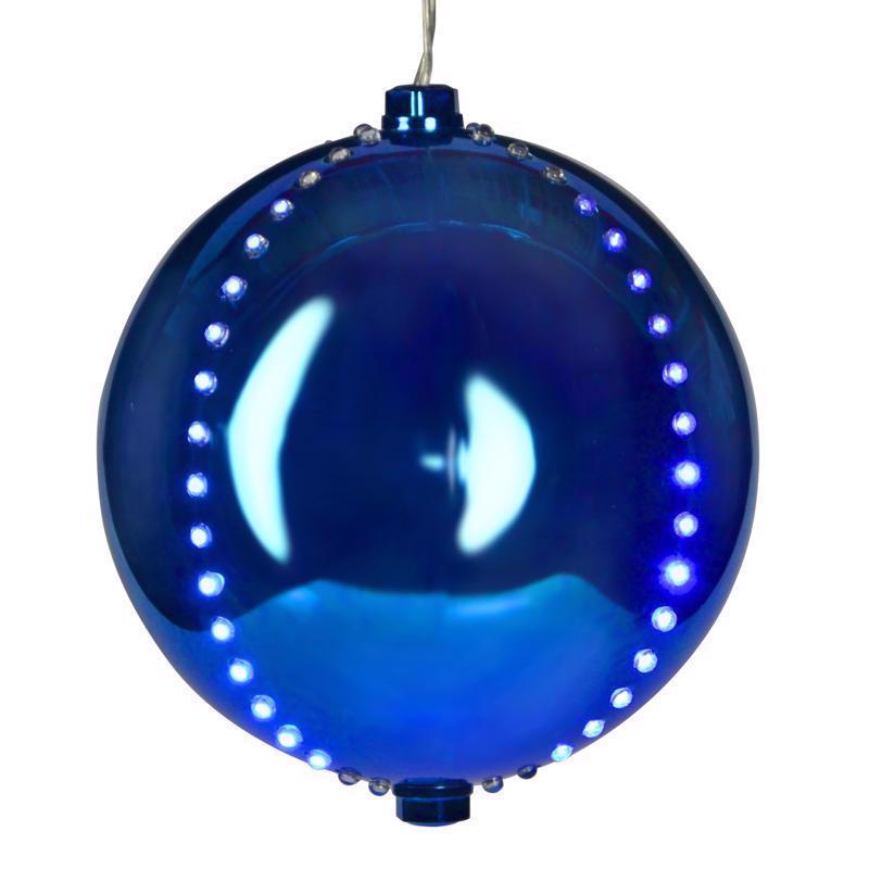 LIGHTED ORNAMENT BLUE 6''