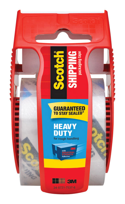 Scotch(R) Heavy-Duty Shipping Tape With Dispenser, 1 7/8in. x 22.2 Yd., Clear, 142