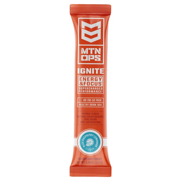 Mtn Ops Ignite Energy Powder - Blue Raspberry Single Trail Pack 1104630301
