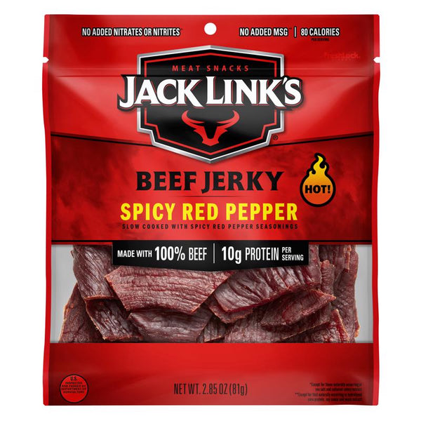 Jack Link's Meat Snacks Beef Jerky, Jalapeno, 1.25 Ounce (Pack of 10) 10000039733
