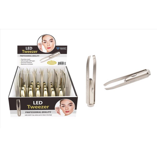 Diamond Visions Assorted LED Tweezers 24 pk 08-0276