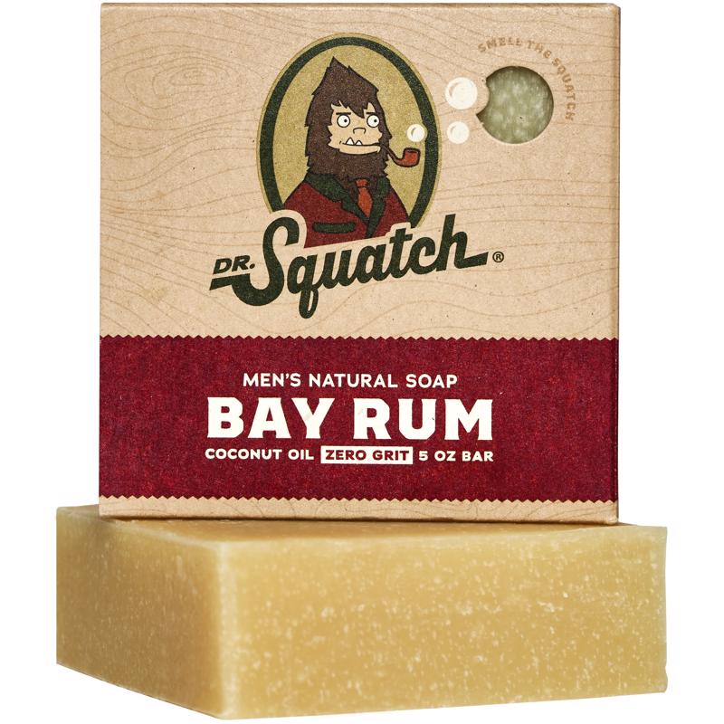 Dr. Squatch All Natural Bar Soap for Men with Zero Grit, Bay Rum