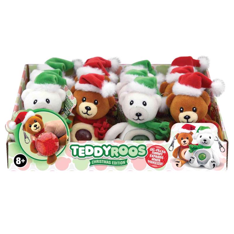 Shawshank LEDz 124924 Christmas Teddy Keychain - Pack of 12