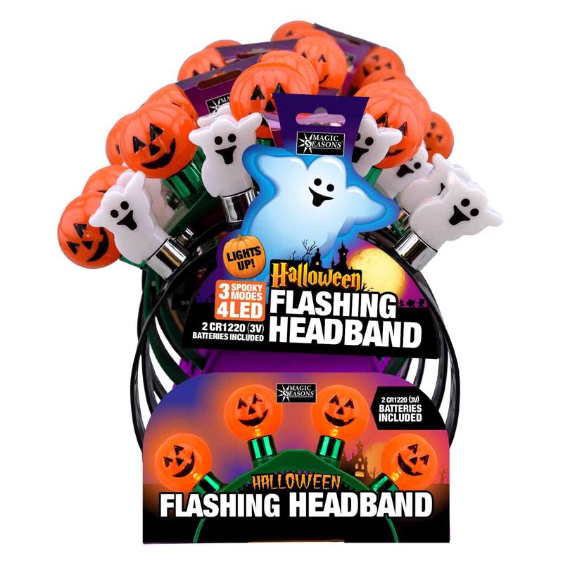 Shawshank LEDz 9095884 Halloween Flashing Headband - Pack of 12 Multicoloured