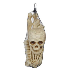 Decra Lite Totally Ghoul Bag Of Bones Realistic Skeleton Halloween Prop - 12 pieces (Skull Head Varies) 5349-16268HD