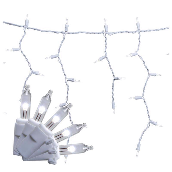 Celebrations RIC300PWA Classic LED T5 Pure White 300 count Icicle Christmas Lights 19.6 ft