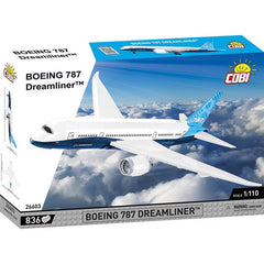COBI COBI-26603 Boeing 787 Airplane Block Set Blue/White 836 pieces