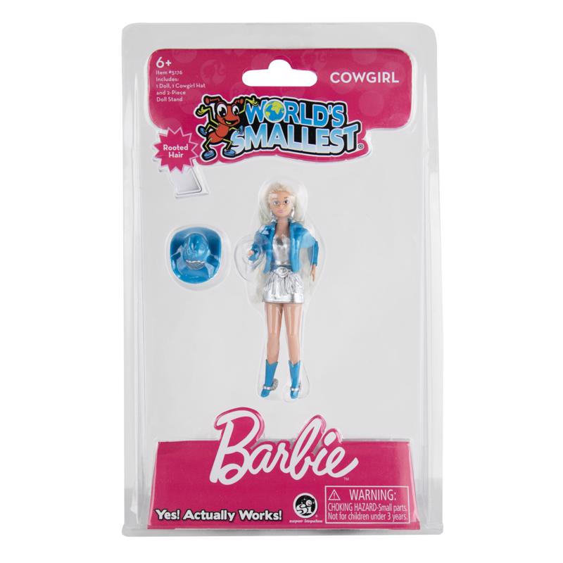 World's Smallest Barbie - 3.50 inches, Cowgirl Barbie & Rollerblade Barbie. Each Sold Separately. Styles Selected at Random