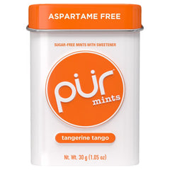 PUR Mints | Aspartame Free Mints | Made with Xylitol | Sugar Free, Vegan, Gluten Free & Keto Friendly | Natural Tangerine Tango Flavored Mints, 30 Pieces (Pack of 12) 114430TANU-1111