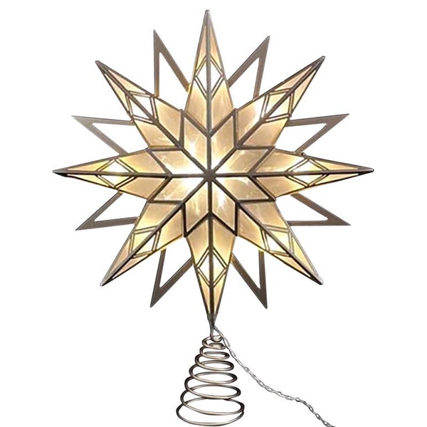 Celebrations 12 in LED Warm White Star Tree Topper Christmas Tree Light Decoration 49926-71