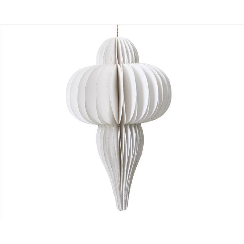 Decoris Ornament White 20 cm (Pack of 1) 709248