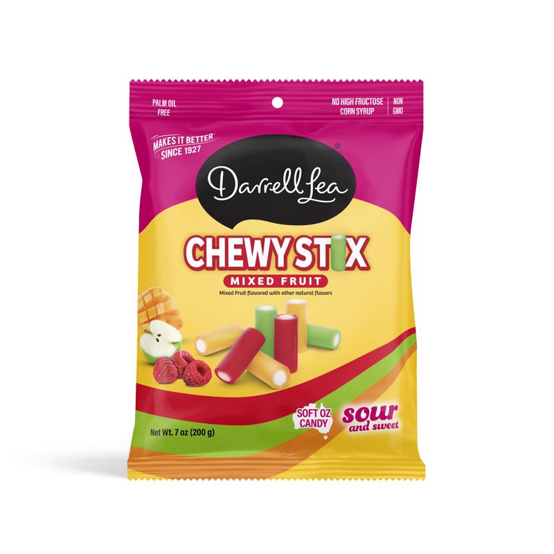 Darrell Lea Fabulicious Mixed Flavors Sour Candy Stix, 7 Ounce (Pack of 1) | Soft and Tangy, No Artificial Flavors, Palm Oil Free, Made in Australia, Shareable 20076