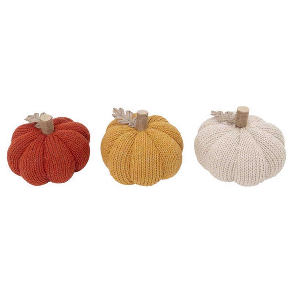 Gerson 7 in. Harvest Pumpkins Fall Decor 2686150 (3-Pack)
