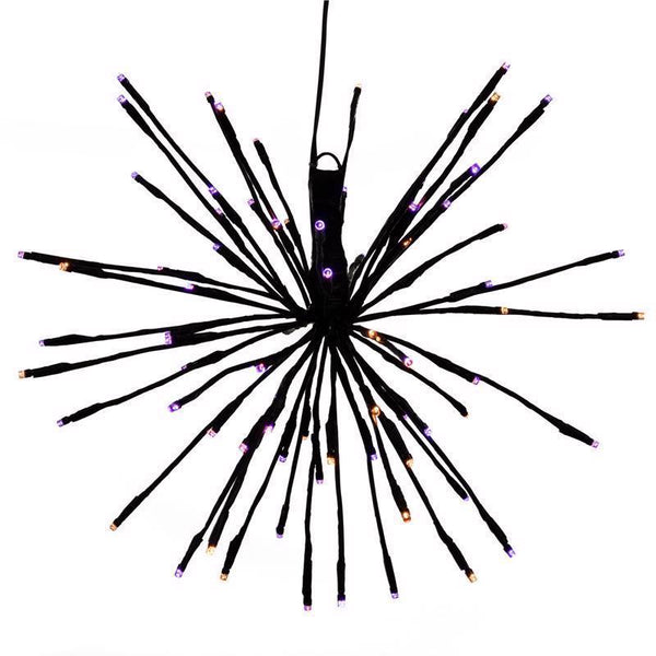 Celebrations Orange/Purple 16 in. LED Starlight Burst Halloween Decor 23-04060A (6-Pack)