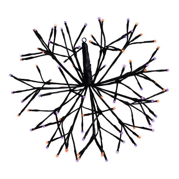 Celebrations Orange/Purple 16 in. LED Prelit Shimmering Sphere 3D Halloween Decor 23-10004A (6-Pack)