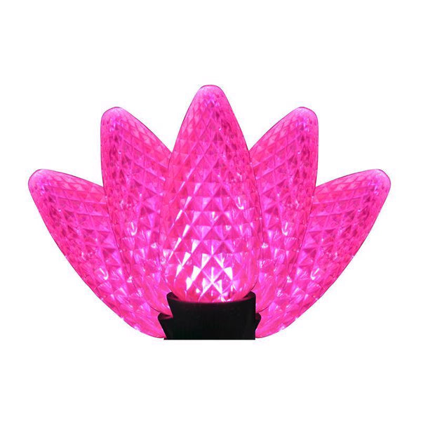 Holiday Bright Lights 9107049 LED PS C9 Pink Christmas Light Bulbs - 25 Count 04-02016A