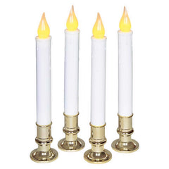 Celebrations 24329-73A LED Golden/White Flickering Candle 9 in