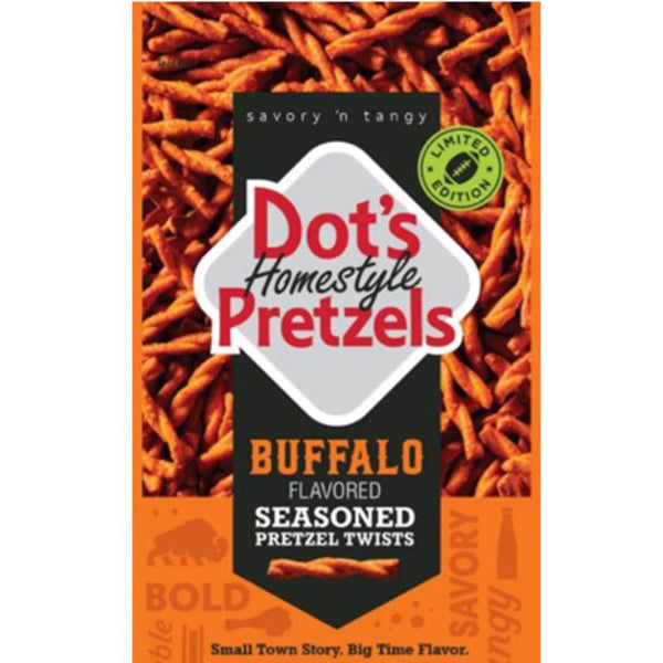 DOT'S HOMESTYLE PRETZELS Buffalo Seasoned Pretzel Twists, 5 oz bag 80148 (10-Pack)
