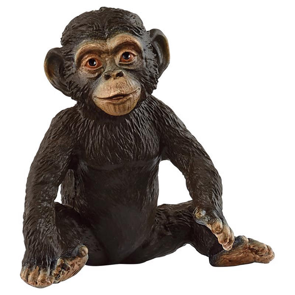 Schleich Wild Life - 2" Baby Chimpanzee Toy Figurine. Realistic, Hand-Painted Hard Animal Toys for Boys and Girls. Durable, Educational Figure for Fun Imaginative Play. Kids and Toddlers Ages 3+ 14884