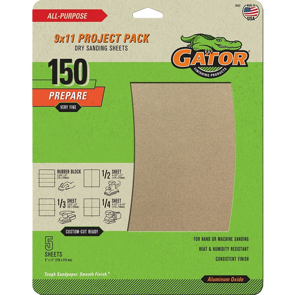 ALI INDUSTRIES 4442 150 25 CT Grit Sandpaper, 9-Inch x 11-Inch