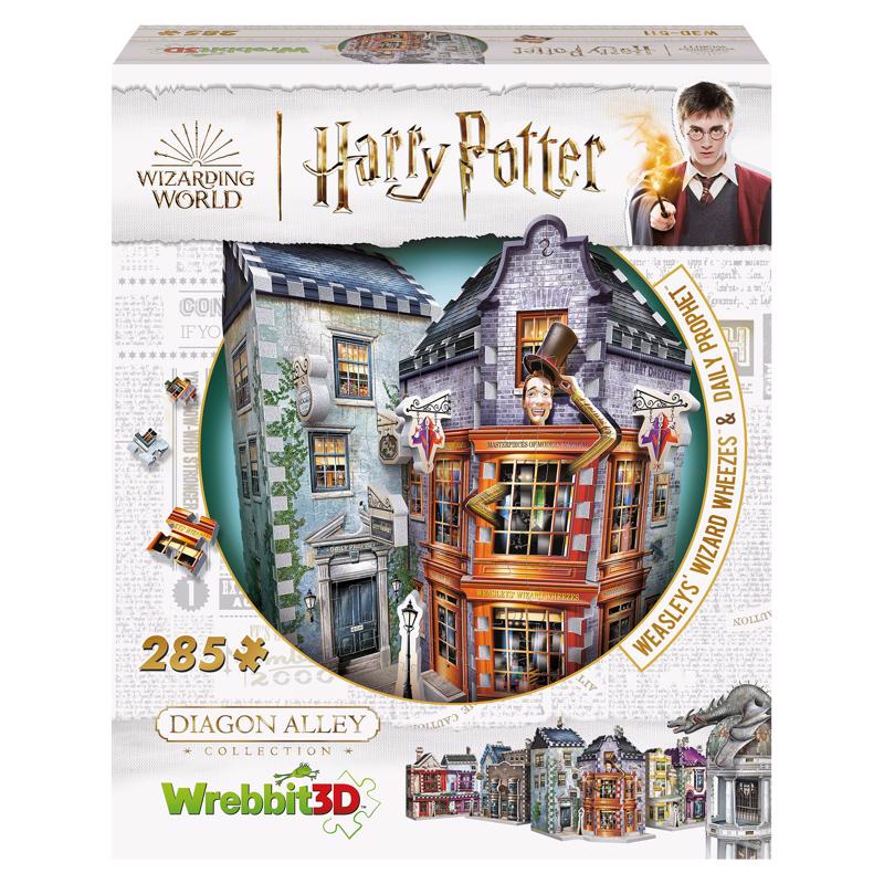 WREBBIT 3D - Harry Potter Weasleys' Wizard Wheezes & Daily Prophet 3D Jigsaw Puzzle (285 Pieces)