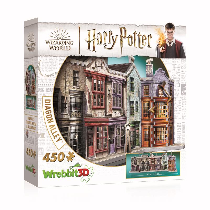 Wrebbit3D Harry Potter 3D Puzzle Model of Diagon Alley | 450 Real Jigsaw Puzzle Pieces | Build and Journey Through The Wizarding World