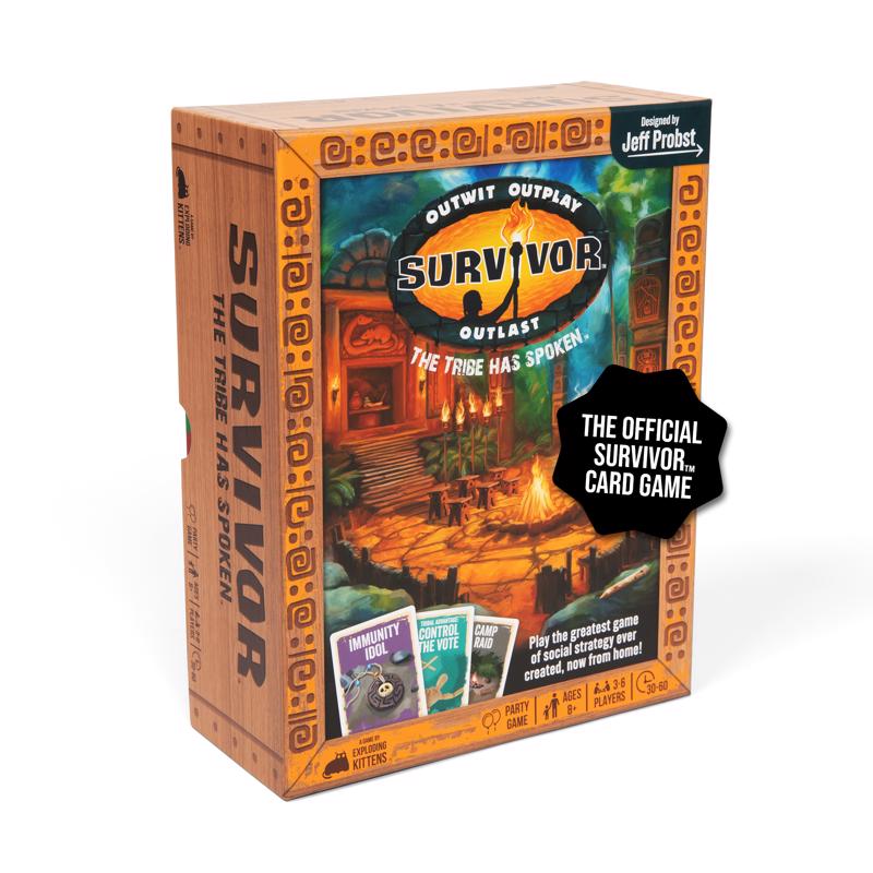 Exploding Kittens Survivor: The Tribe Has Spoken 3-6 Players - Ages 8+ - 30 Minutes to Play - Official Card Game for Survivor Fans - Family Game Night, Card Game