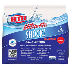 HTH 52028 Ultimate Shock Treatment Swimming Pool Chlorine Cleaner, 1 lb (Pack of 6)