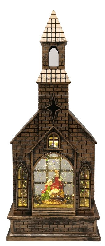 Hometown Holidays Church Glistening BRZ 13.5IN 92814