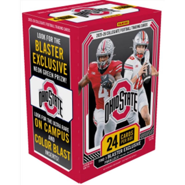 2025 Panini Nil The Ohio State University 6-Pack Blaster Trading Card Box (Find Blaster Exclusive Red, White & Blue Parallels) 2-19706-20