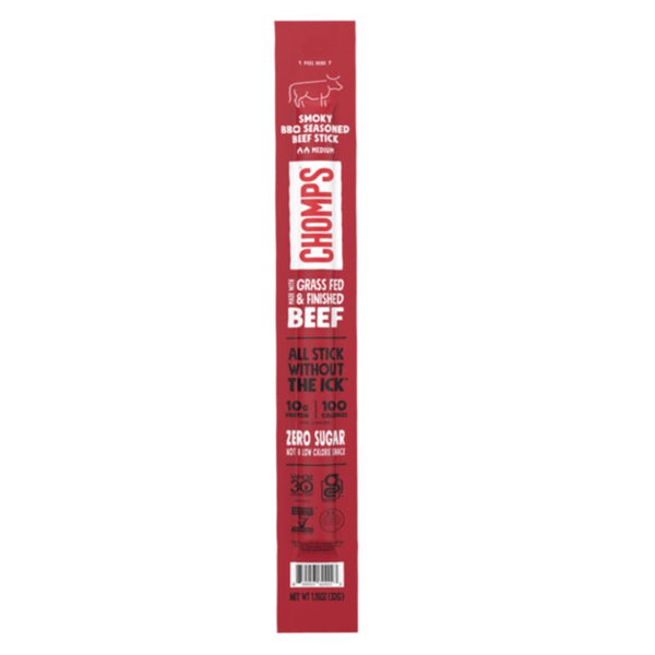 Chomps Smoky BBQ Beef Stick Sgl, 1.15 OZ ZHO62467