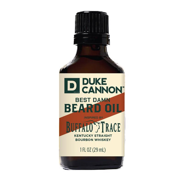 Duke Cannon Bourbon Beard Oil for Men - Bourbon Scented Beard Conditioner - Softens, Strengthens & Controls Frizz - 1 fl oz Grooming Oil BCBO-BRBN1A