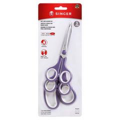 SINGER 137 Soft Grip Scissor Set Purple/White