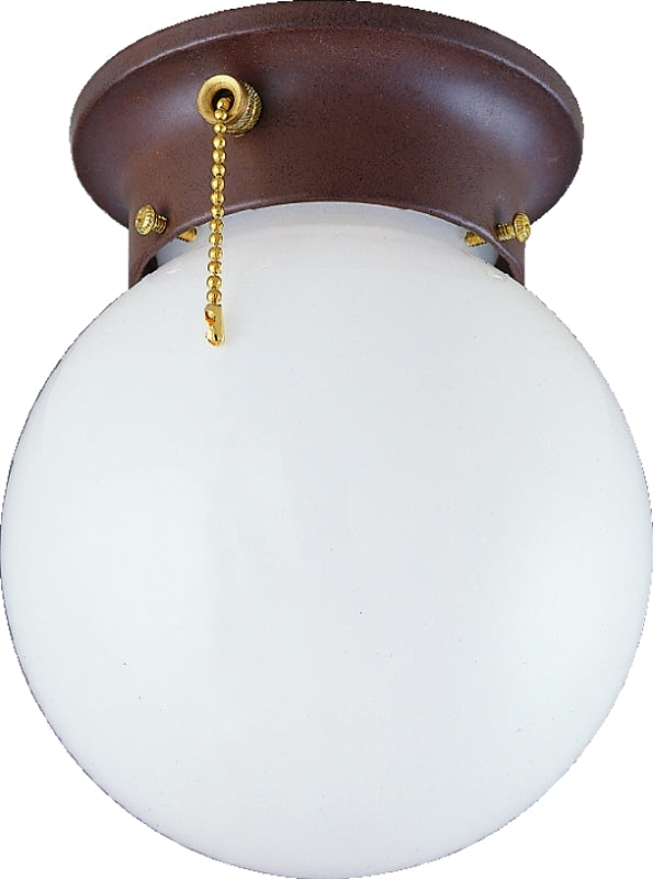 Boston Harbor F30153375 9127028 Dimmable Ceiling Light Fixture with Pull Chain, (1) 60/13 W Medium A19/Cfl Lamp, Sienna